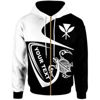 Hawaii Custom Zip Hoodie Street Style Unisex Black - Polynesian Pride