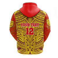 Custom Samoa College Hoodie Polynesian Royal Style Version 2 - Polynesian Pride
