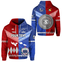 Custom Tonga and Samoa Together Hoodie Unique Style LT8 Red - Polynesian Pride