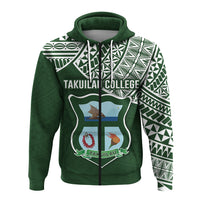 Custom Takuilau College Zip Hoodie Tonga Pattern LT4 - Polynesian Pride