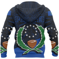 Pohnpei Hoodie Pohnpie Flag Special Black Version Z2 - Polynesian Pride