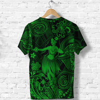 Hawaii Hula Girl Polynesian T Shirt Unique Style Green LT8 - Polynesian Pride