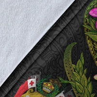 Tonga Polynesian Custom Personalised Blanket - Plumeria Tribal - Polynesian Pride