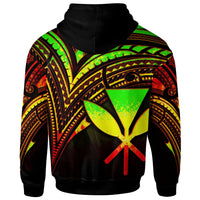 Hawaii Kanaka Maoli Zip Hoodie Reggae Color Cross Style - Polynesian Pride