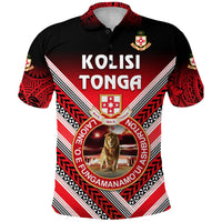 Custom Kolisi Tonga Polo Shirt Mate Maa Tonga Creative Style, Custom Text and Number Lion - Polynesian Pride