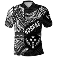 Custom FSM Kosrae Polo Shirt Happy Independence Day Original Vibes Black LT8 - Polynesian Pride