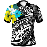 Kosrae Polo Shirt Polynesian Pattern Black Color Unisex Black - Polynesian Pride