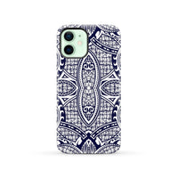 Polynesian Tough Case Blue And White iPhone 12 - Polynesian Pride