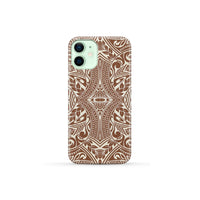 Polynesian Tribal Phone Case Brown iPhone 12 Mini - Polynesian Pride