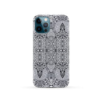 Polynesian Phone Case Black And White iPhone 12 Pro - Polynesian Pride