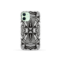 Polynesian Tribal Phone Case White And Black iPhone 12 Mini - Polynesian Pride