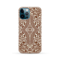 Polynesian Tribal Phone Case Brown iPhone 12 Pro Max - Polynesian Pride