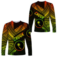 FSM Chuuk Long Sleeve Shirts Original Style - Reggae LT8 Unisex Reggae - Polynesian Pride