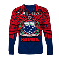 (Custom Personalised)Fast Samoa Long Sleeve Shirts Samoa Tattoo Style LT6 - Polynesian Pride