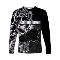 (Custom Personalised) Hawaiian Islands Long Sleeve Shirts Kahoolawe LT6 Unisex Black - Polynesian Pride
