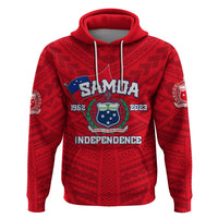 Samoa Independence Hoodie 2023 Red Style LT6 - Polynesian Pride