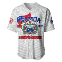 Samoa Independence Baseball Jersey 2023 White Style LT6 - Polynesian Pride