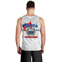 Samoa Independence Men Tank Top 2023 White Style LT6 - Polynesian Pride