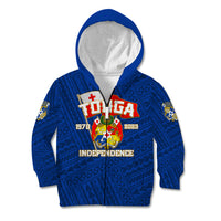 Tonga Independence Kid Hoodie 2023 Blue Style LT6 - Polynesian Pride