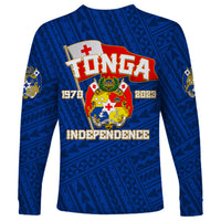 Tonga Independence Long Sleeve Shirt 2023 Blue Style LT6 - Polynesian Pride
