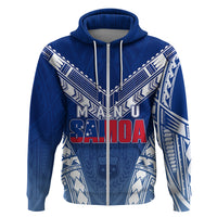 Custom Samoa Rugby Hoodie Manu Samoa Gradient Blue LT7 - Polynesian Pride