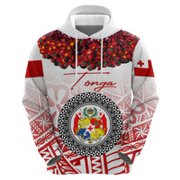 Custom Tonga Hoodie Emancipation Day Kupesi Kahoa Heilala Flower White LT8 Zip Hoodie White - Polynesian Pride