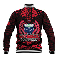 Samoa Independence Day Baseball Jacket Ulafa Polynesian Unique Red No3 LT9 - Polynesian Pride