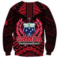 Samoa Independence Day Sweatshirt Ulafa Polynesian Unique Red No3 LT9 - Polynesian Pride