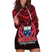 (Custom Personalised) Samoa Independence Day Hoodie Dress Ulafa Polynesian Unique Red No1 LT9 - Polynesian Pride