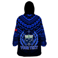 (Custom Personalised) Samoa Independence Day Wearable Blanket Hoodie Ulafa Polynesian Unique Blue No1 LT9 - Polynesian Pride