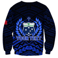 (Custom Personalised) Samoa Independence Day Sweatshirt Ulafa Polynesian Unique Blue No2 LT9 - Polynesian Pride
