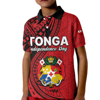 Tonga Independence Anniversary Kid Polo Shirt Tongan Tribal Pattern Unique Version LT9 Kid Red - Polynesian Pride
