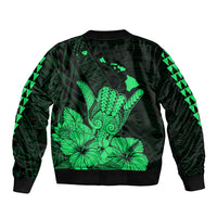 Hawaii Shaka Sign Bomber Jacket Green Version LT9 - Polynesian Pride
