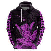 Hawaii Shaka Sign Hoodie Purple Version LT9 Zip Hoodie Purple - Polynesian Pride