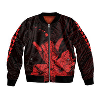 Hawaii Shaka Sign Bomber Jacket Red Version LT9 Unisex Red - Polynesian Pride