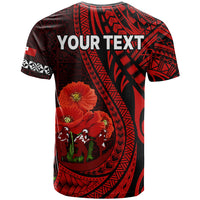 Custom Tonga ANZAC Day T Shirt Lest We Forget Red Version LT9 - Polynesian Pride