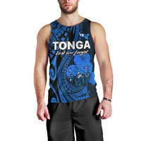 Tonga ANZAC Day Men Tank Top Lest We Forget Blue Version LT9 - Polynesian Pride