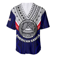 American Samoa Baseball Jersey Bald Eagle with Polynesian Pattern LT9 - Polynesian Pride
