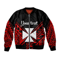 (Custom Personalised) Wallis et Futuna Bomber Jacket Happy Independence Day LT9 Unisex Red - Polynesian Pride