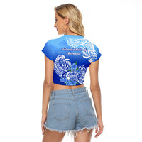 Federated States Of Micronesia Raglan Cropped T Shirt Polynesian Floral Tribal LT9 - Polynesian Pride