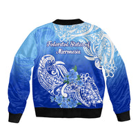 Federated States Of Micronesia Sleeve Zip Bomber Jacket Polynesian Floral Tribal LT9 - Polynesian Pride