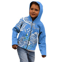 (Custom Personalised) FSM Kosrae State Kid Hoodie Polynesian Floral Tribal LT9 - Polynesian Pride