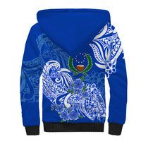 FSM Pohnpei State Sherpa Hoodie Polynesian Floral Tribal LT9 - Polynesian Pride