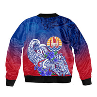 (Custom Personalised) Tahiti Bomber Jacket Polynesian Floral Tribal LT9 - Polynesian Pride