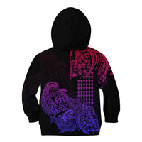 Hawaii Kakau Kid Hoodie Polynesian Floral Tribal Gradient Version LT9 - Polynesian Pride