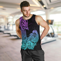 Hawaii Kakau Men Tank Top Polynesian Floral Tribal Heliotrope Version LT9 - Polynesian Pride