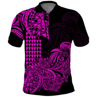 Hawaii Kakau Polo Shirt Polynesian Floral Tribal Purple Version LT9 Purple - Polynesian Pride