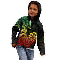 Hawaii Kakau Kid Hoodie Polynesian Floral Tribal Reggae Version LT9 - Polynesian Pride