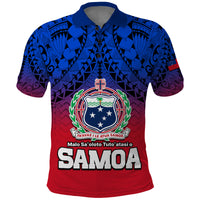 Custom Polynesian Independent State of Samoa Gradient Polo Shirt LT9 Gradient - Polynesian Pride