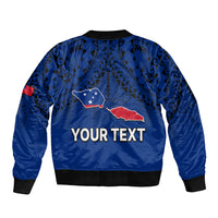 (Custom Personalised) Polynesian Independent State of Samoa Blue Bomber Jacket LT9 - Polynesian Pride